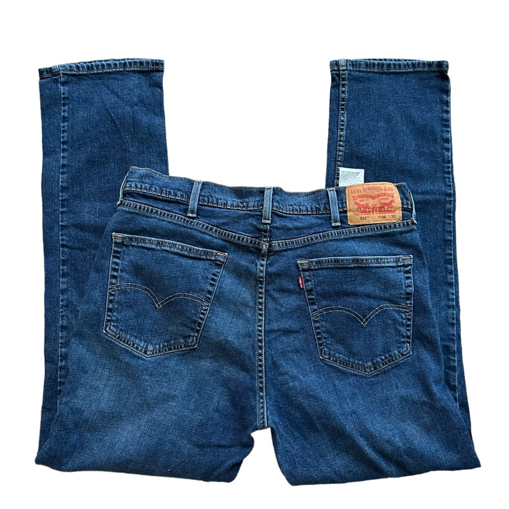 Levi's 514 Men's Slim Fit‎ Straight Leg Dark Wash Jeans Size: W38/L32